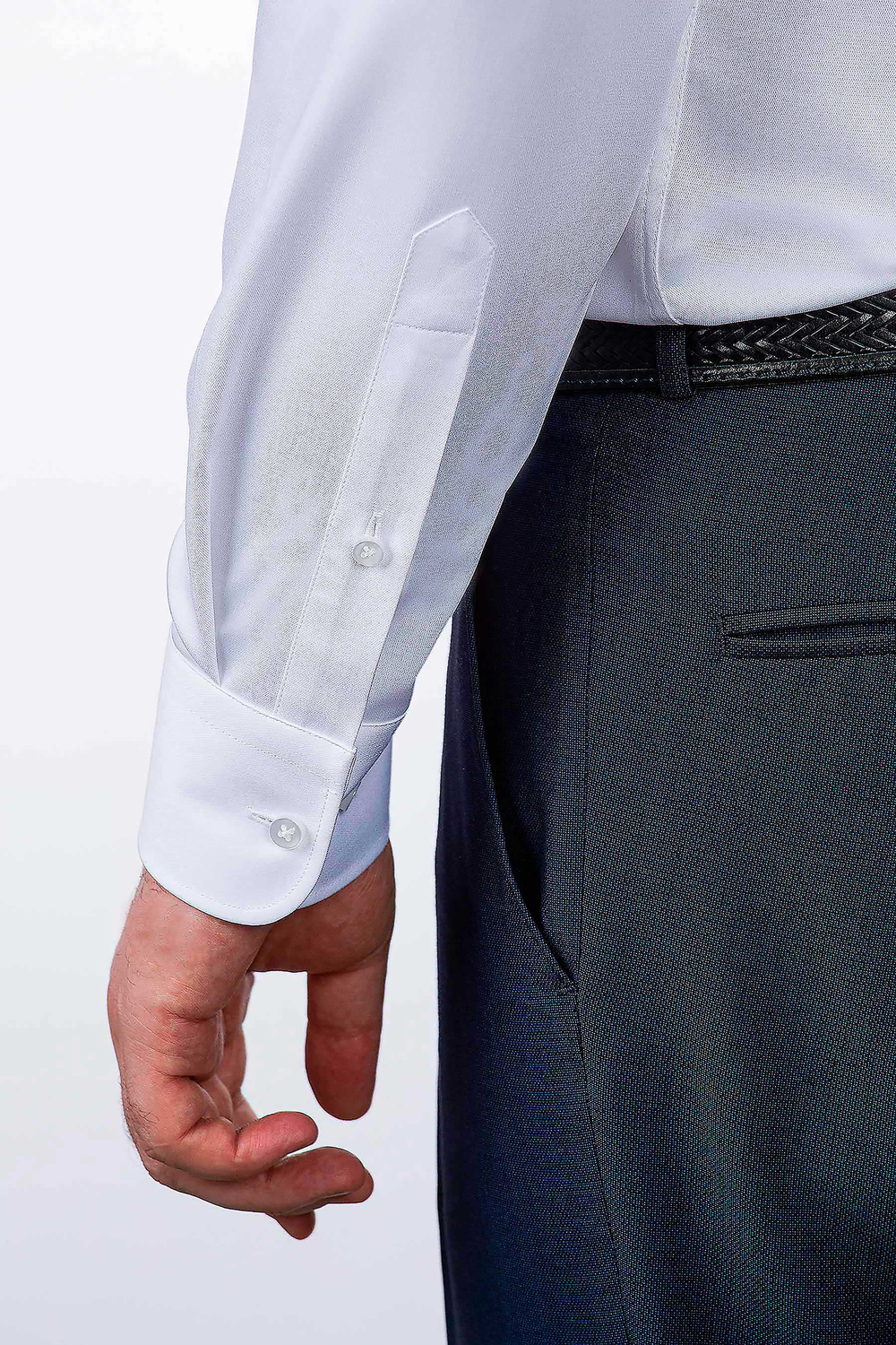 Сорочка мужская VESTER длинный рукав, бамбуковое волокно, цвет белый 515182 29