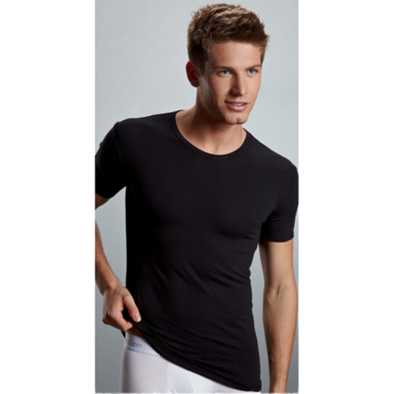 Футболка нательная черная с круглым воротом Calvin Klein Round Neck T-Shirt