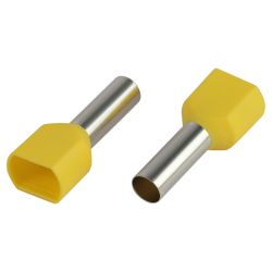 Наконечник-гильза ЭРА NO-225-76 (двойной) НШвИ 6,0-14 с изолированным фланцем (упаковка 500 шт.)