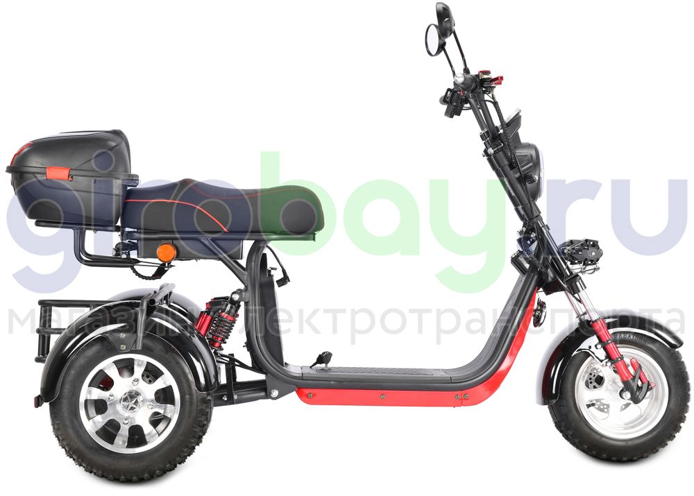 Электроскутер WHITE SIBERIA PRO TRIKE 3000W OFF-ROAD (Черный) фото №6