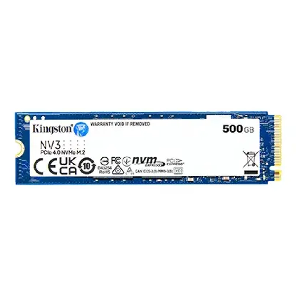 Твердотельный накопитель SSD 500 Gb M.2 2280 Kingston SNV3S/500G, PCIe NVMe Gen 4x4, W5000/R3000