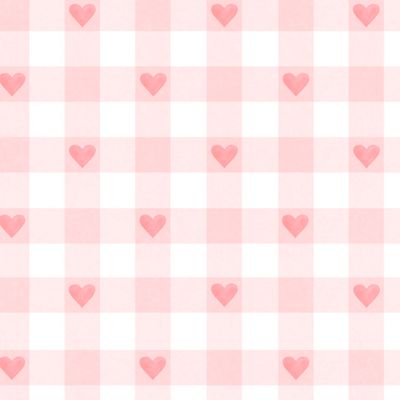 Красная клетка с красными сердечками на белом фоне