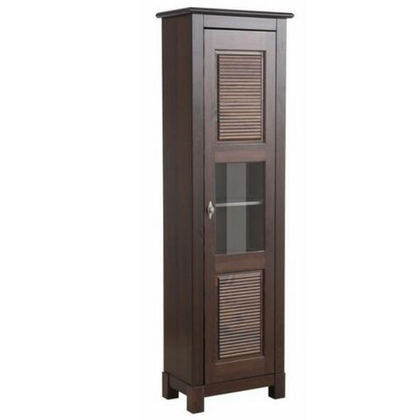 Шкаф-пенал для посуды, 55x180x33, Рауна 10, с витриной, колониал