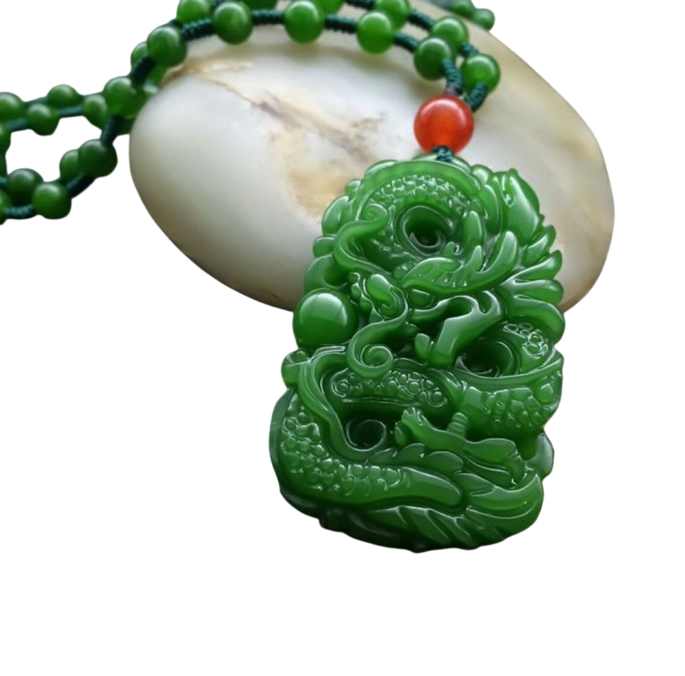 Подвеска Дракон оберегающий душу Нефрит 0-19