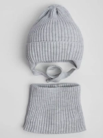 Шапка со снудом для девочки на осень