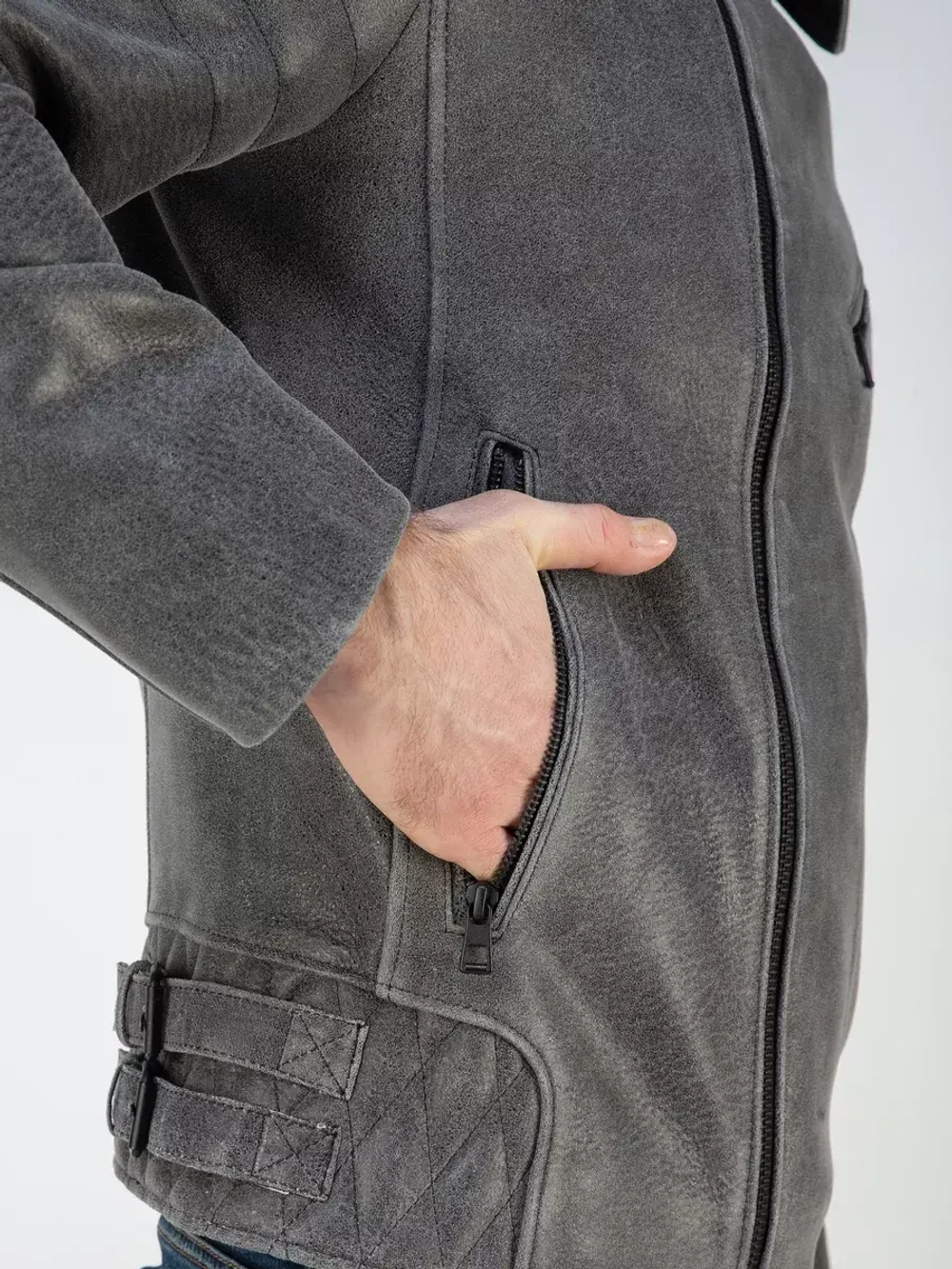 Кожаная куртка демисезонная косуха