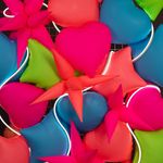 Шар (18''/46 см) Сердце, Ярко-розовый, Неон, 1 шт.