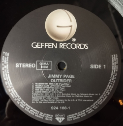 Винтажная виниловая пластинка LP Jimmy Page Outrider (Germany 1988)