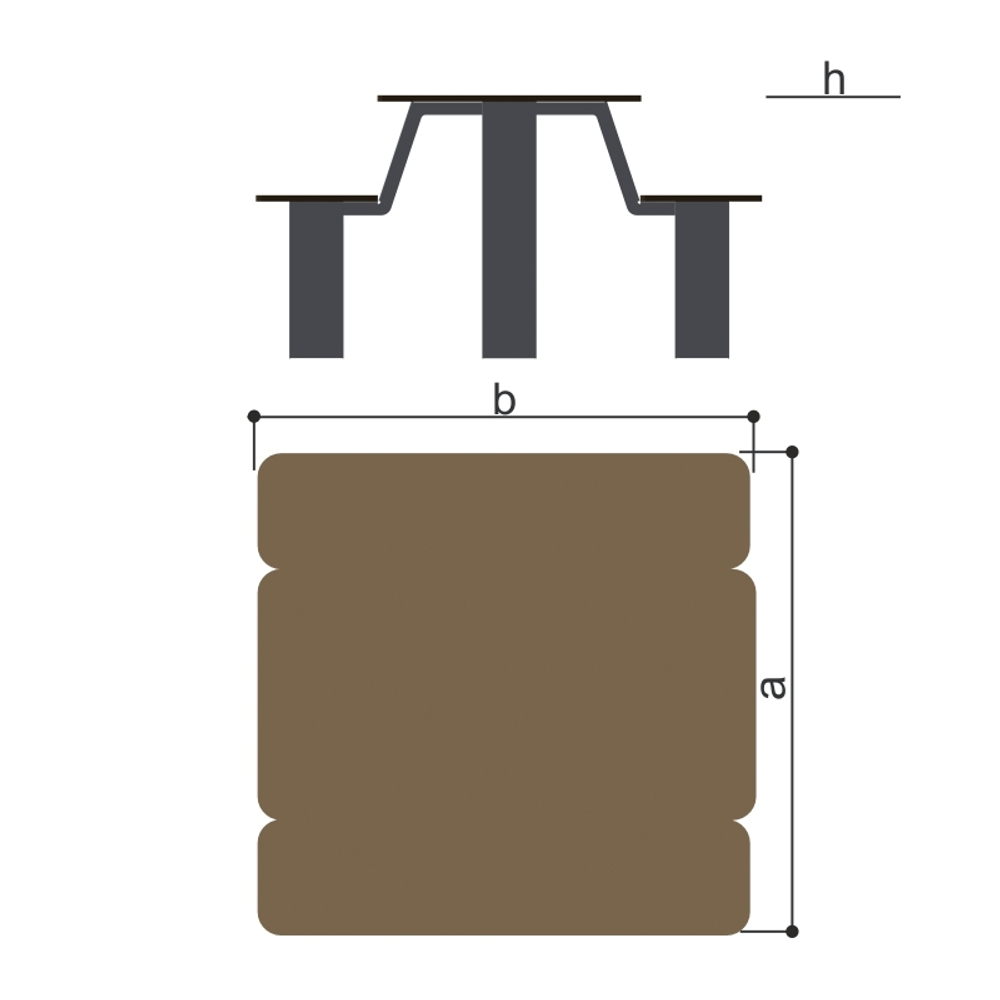 Столик со скамьями Romana 302.34.00
