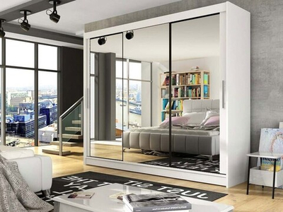 Шкаф-купе Каре 3 Белый 101  210*60*260