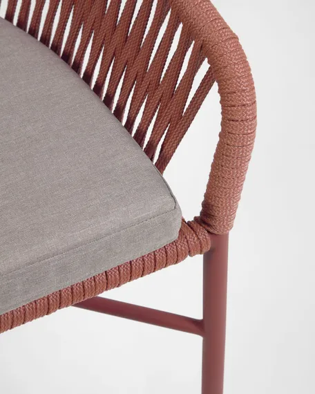 Полубарный стул Yanet терракотовый