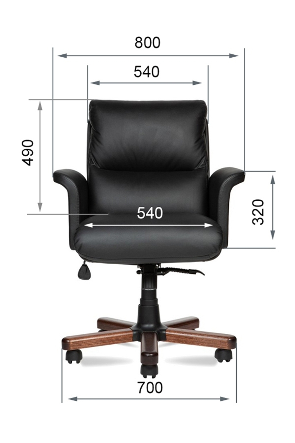 Кресло для руководителя VIP B ХРОМ