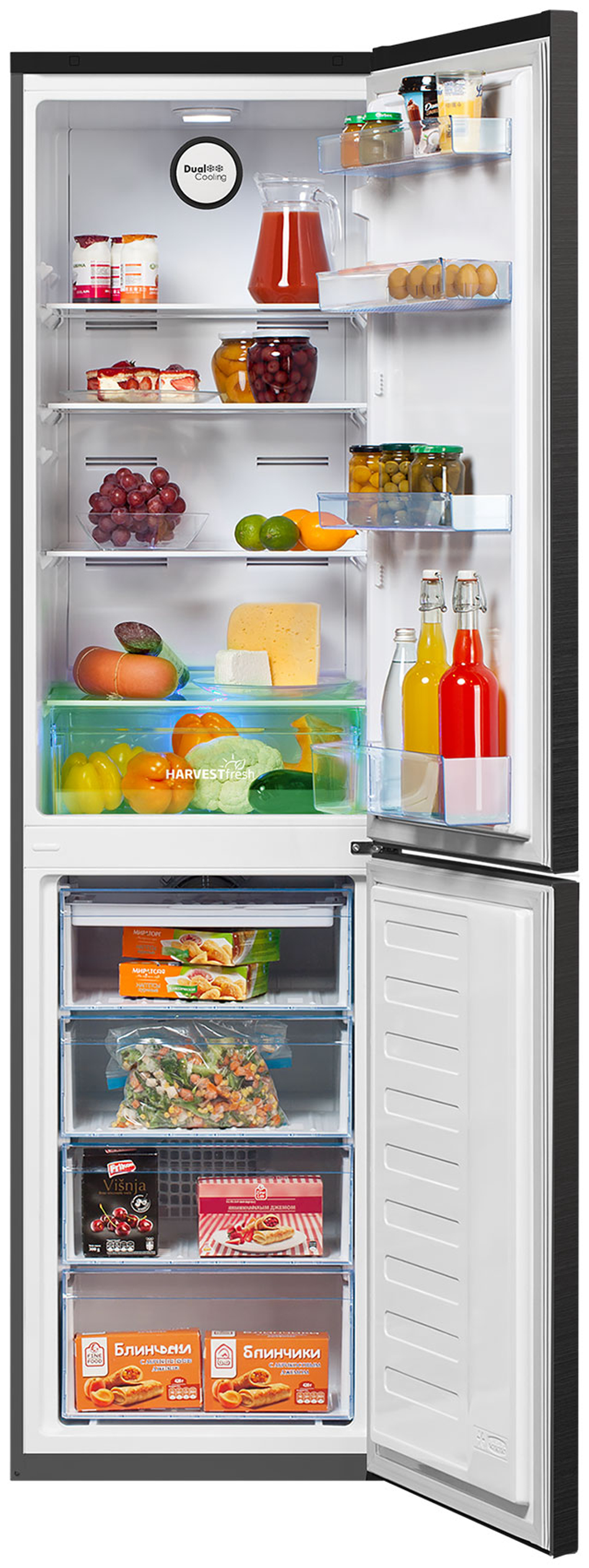 Двухкамерный холодильник Beko B3R0CNK332HXBR стальной антрацит