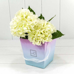 Коробка Ваза для цветов 17х17х18 см "Flower" с ручками (Розовый, Голубой)