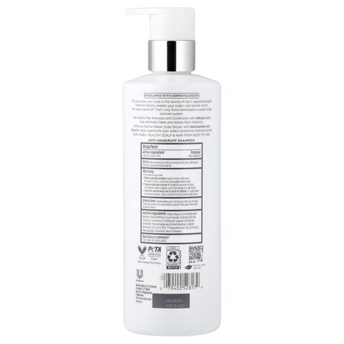 Dove, Derma Scalp, шампунь против перхоти, 454 г (16 жидк. унций)