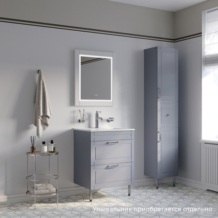 Тумба напольная IDDIS Oxford, 60 см, светло-серый, OXF60L0i95