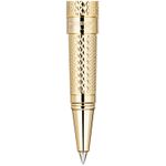 Ручка-роллер Delucci "Celeste" синяя, 0,6мм, цвет корпуса - золото, подарочная упаковка