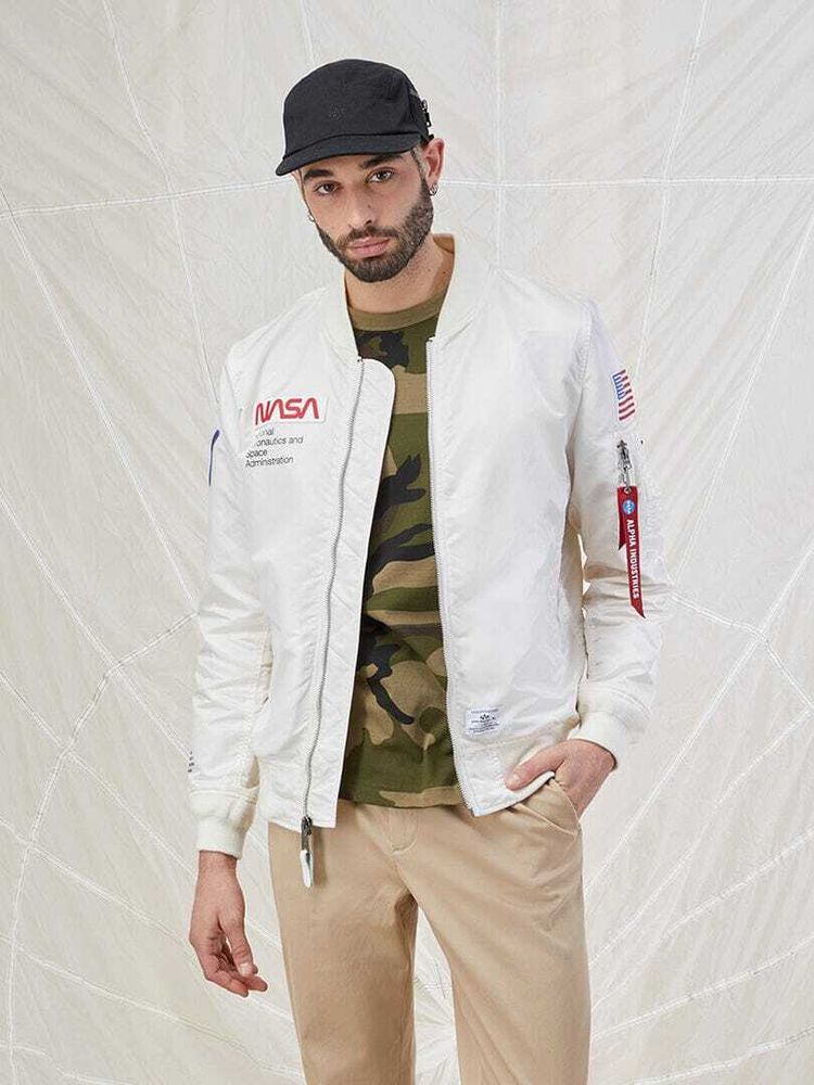 Бомбер Alpha Industries L-2B NASA Gen II OFF WHITE (Белый)