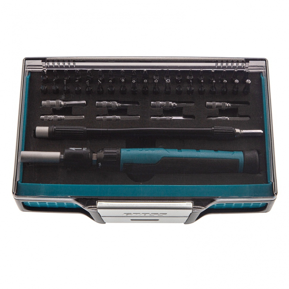 Отвертка с набором бит и торцевых головок для точных работ, гибкий привод, 48 шт, CrMo Gross