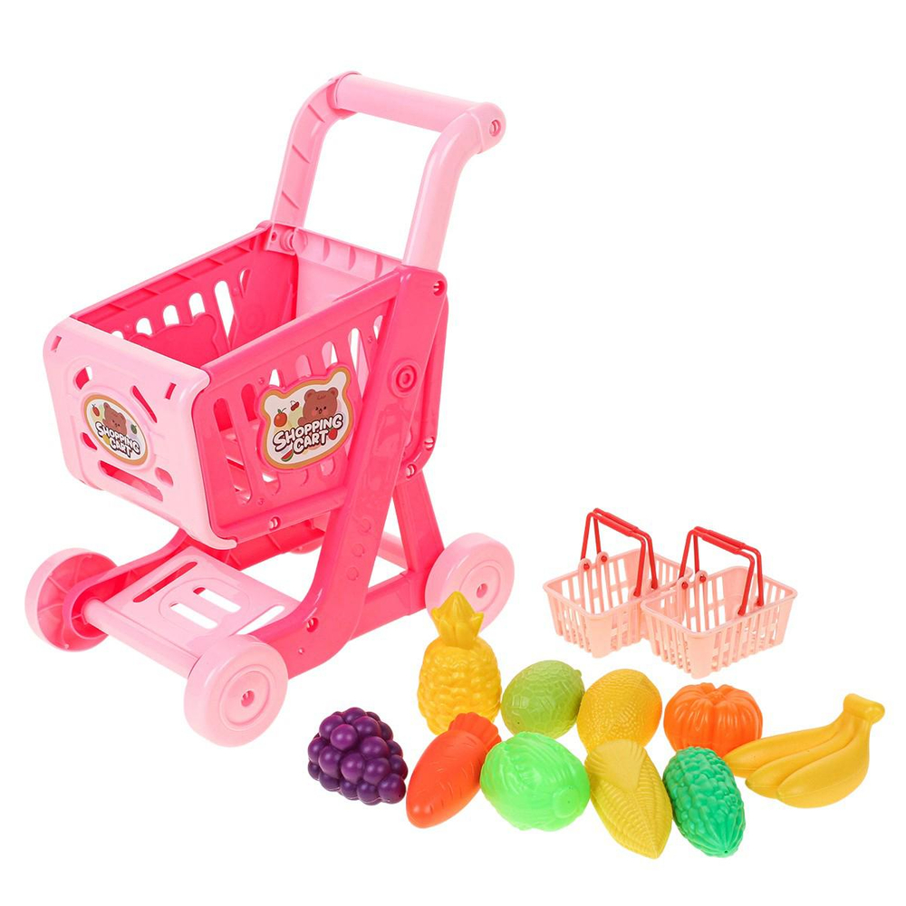 Тележка для супермаркета с продуктами, коробка QX1015-001