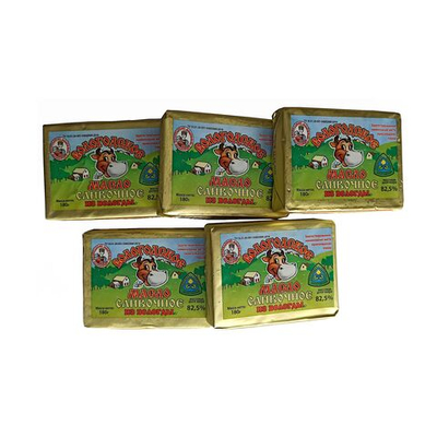 Масло Вологодское сливочное 82,5% 180 гр - 5 штук