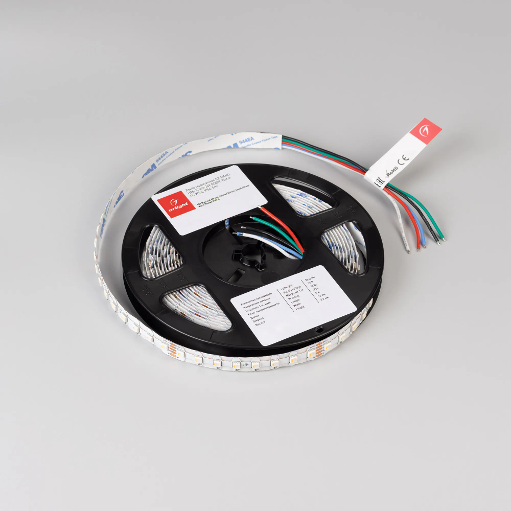 Светодиодная лента герметичная RZ-NANO-H96-12mm 24V RGBW-White (12 W/m, IP54, 5m) (Arlight, CRI>90) 062380