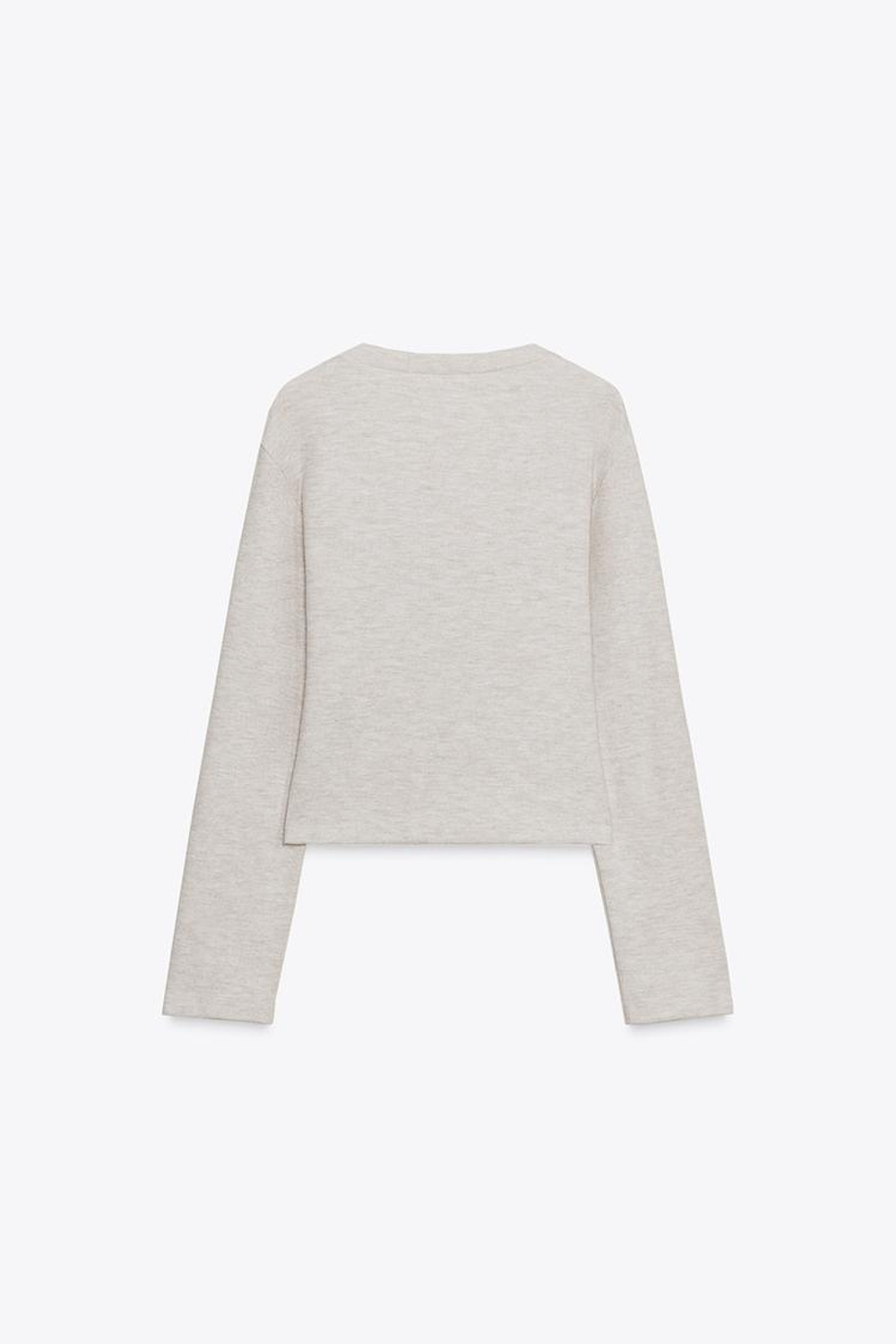 ZARA МЯГКИЙ КАРДИГАН НА ПУГОВИЦАХ, БЕЖЕВЫЙ МЕЛАНЖ