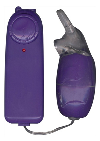 Фиолетовый виброзайчик FUNKY BUNNY VIBRETTE - 8 см.