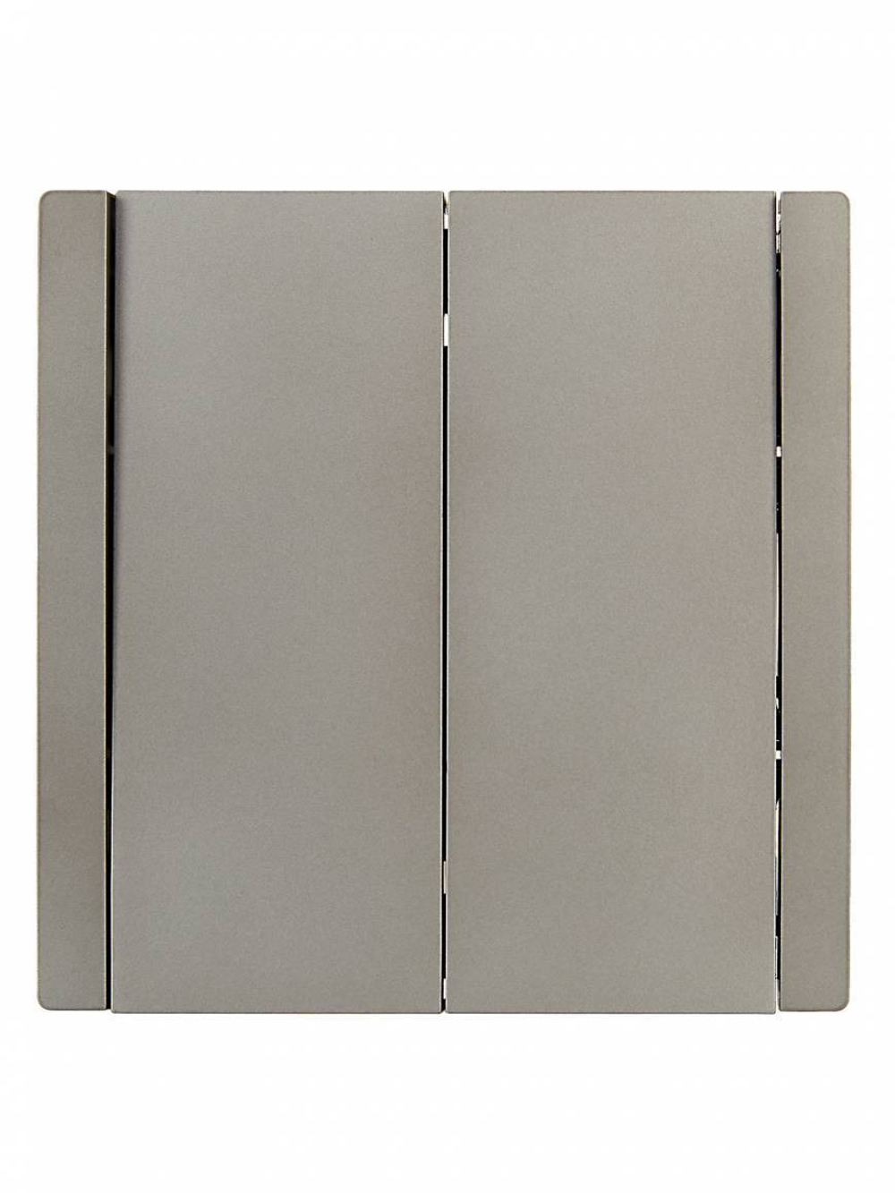 FORTE&PIANO Выключатель 2-клавишный проходной 10А FP507 сталь IEK