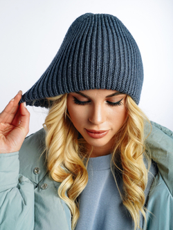 Шапка вязаная "Fishka" Джинса
