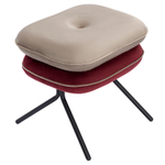 Пуф pea, велюр, бежевый/бордовый