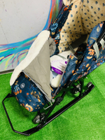 Коляска комбинированная «Ника Детям 7-5» принт: цветочный темный (арт. НД7-5/3)