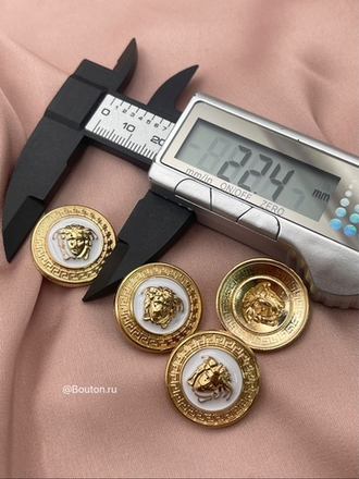 Пуговицы Верс. золото с белой эмалью (скидка)