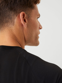 Мужская теннисная футболка теннисная Björn Borg Running Seamless LS T-Shirt - black beauty