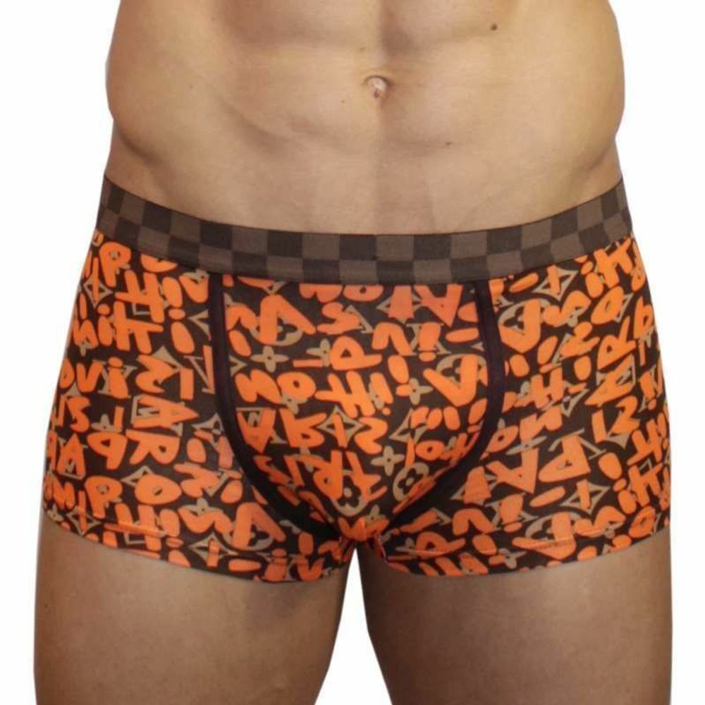 Мужские трусы хипсы оранжевые Louis Vuitton