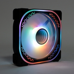 Комплект из 3 вентиляторов TESLA RGB120-XB3, 120мм, 1200rpm, Molex, черный-белый/RGB, 38CFM, 21дБ, антивибропрокладки, бесконечное зеркало, изменение скорости анимации подсветки (TSL-120-XB3)