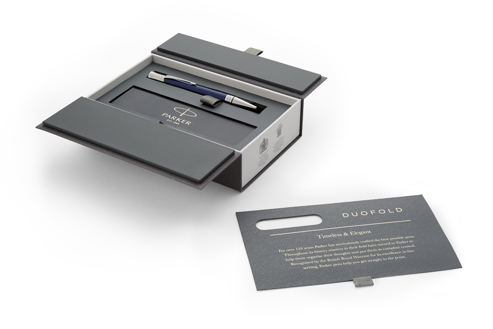 Шариковая ручка Parker Duofold Classic International, Blue and Black CT, MBlack