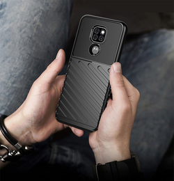 Защитный противоударный чехол черного цвета на Motorola Moto E7 Plus, серия Onyx от Caseport