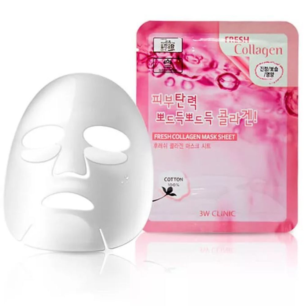 Тканевая маска с коллагеном 3W Clinic Fresh Collagen Mask Sheet