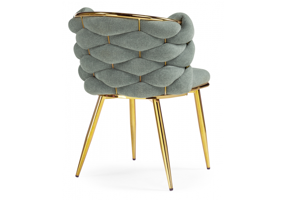 Стул на металлокаркасе Woodville на металлокаркасе Rendi light gray, gold