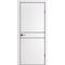 Межкомнатная дверь экошпон ДП 52 white perl AL black