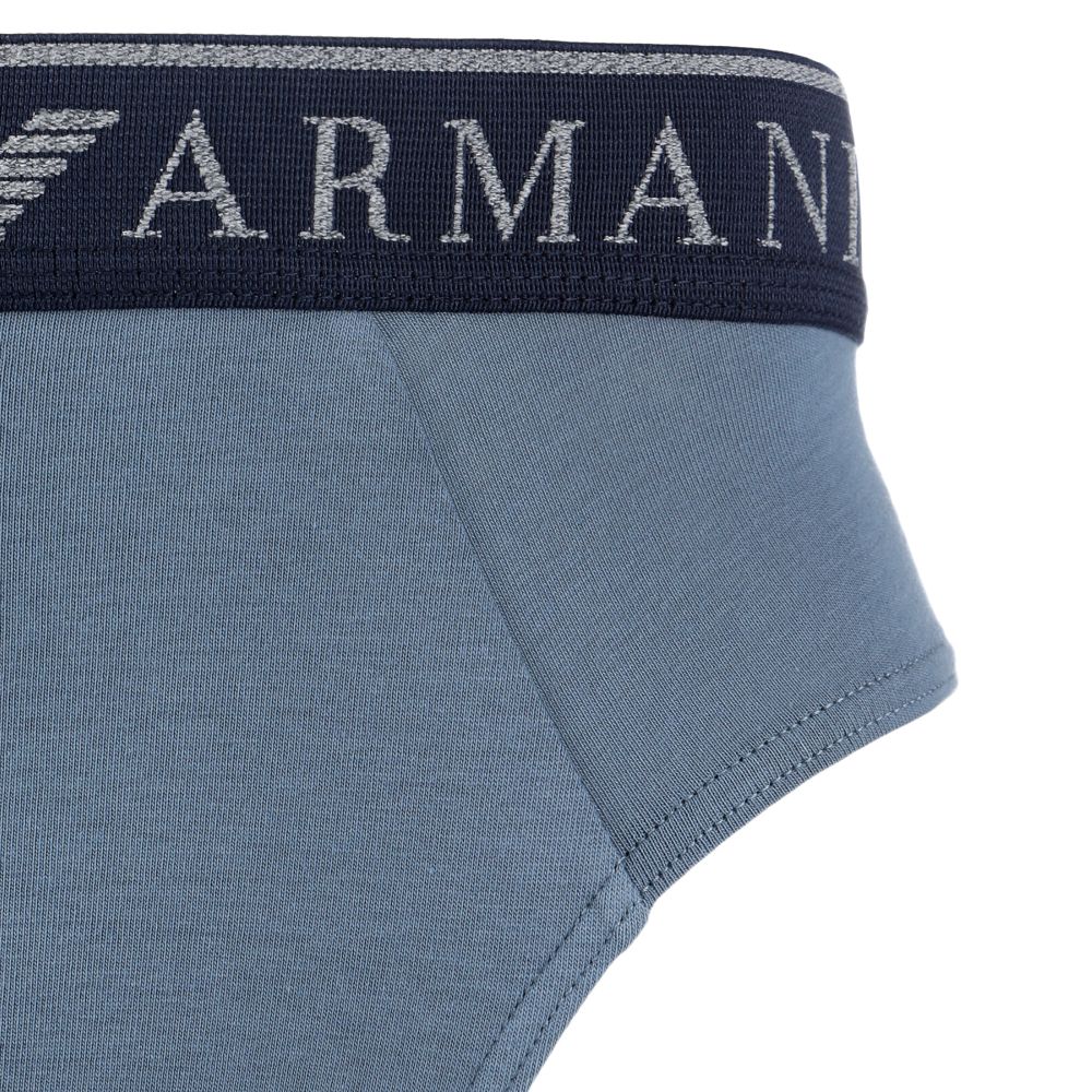 Набор мужских трусов брифов 2в1 (серый, серо-голубой) Emporio Armani 111733_4F720 15349