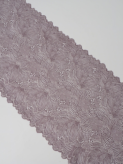Эластичное кружево крокус с молочным ширина 22 см