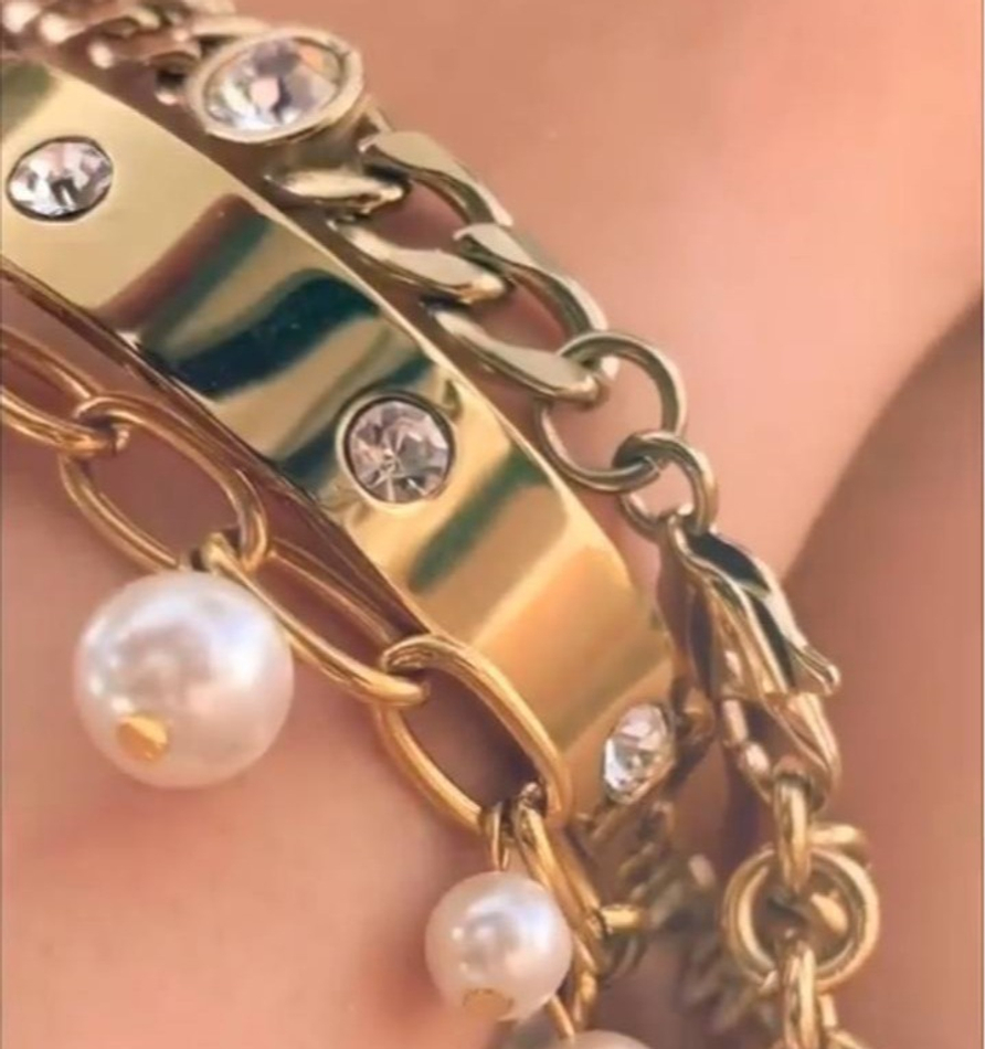 Браслет Dyrberg Kern BELLA II SG CRYSTAL 390137