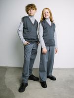 Жилет вязаный "Серый" 7+