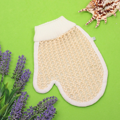 Мочалка - варежка массажная «SANTA MONIKA - PANTERA», цвет белый, 20*15см (ZIP пакет)