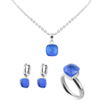 Кольцо Qudo Firenze Light Sapphire 16 мм 611003 BL/S