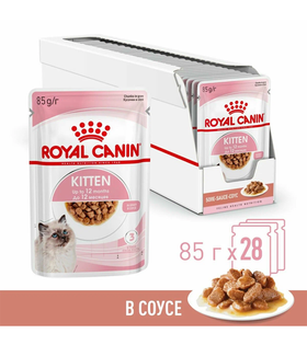 Роял Канин Kitten Sterilised котята/соус 85гр./28шт.