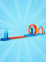 Автотрек Хот Вилс Тройная петля Track Creator JDW39