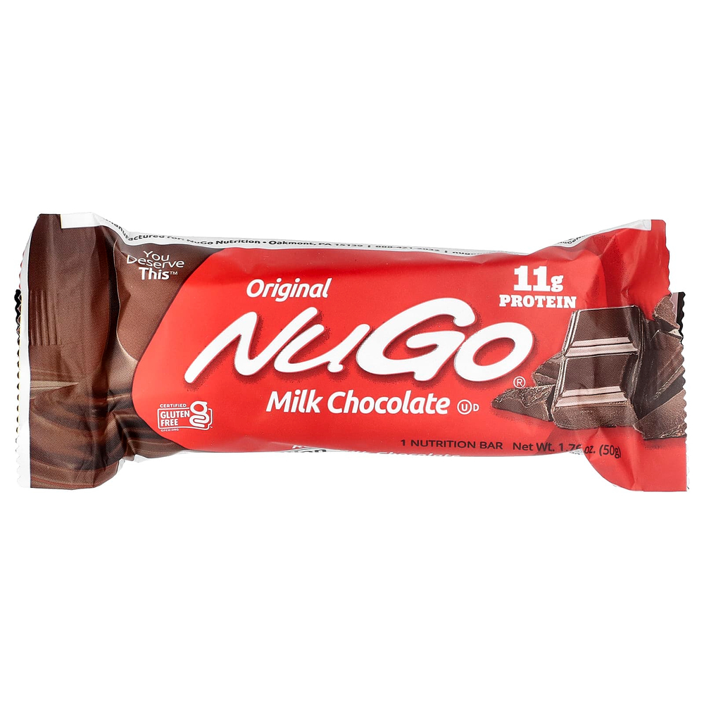 NuGo Nutrition, Original Bar, молочный шоколад, 15 батончиков, 50 г (1,76 унции)